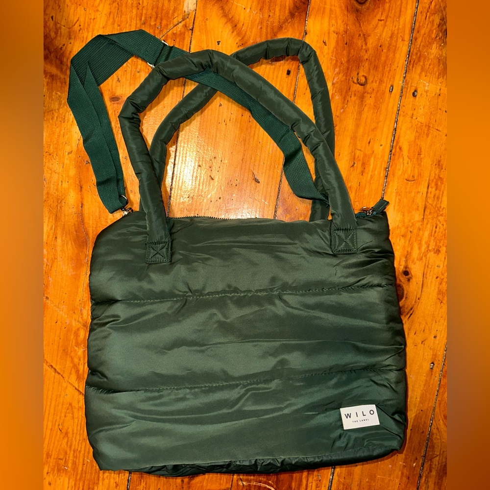 Wilo Green Quilted Travel Tote Bag